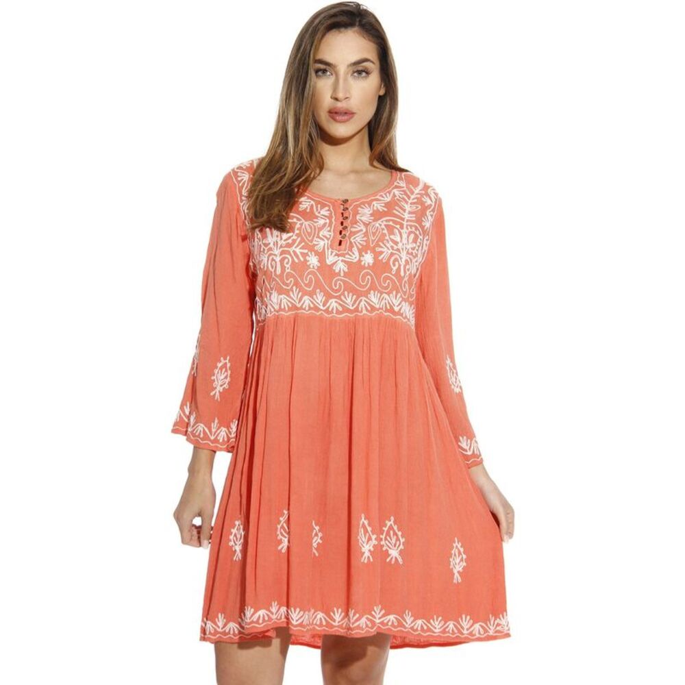 Riviera Sun Womens Button Neck Mini Dress, NWT